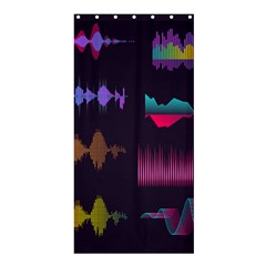 Colorful-sound-wave-set Shower Curtain 36  X 72  (stall)  by Salman4z