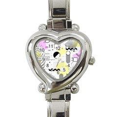 Graphic-design-geometric-background Heart Italian Charm Watch