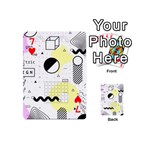 Graphic-design-geometric-background Playing Cards 54 Designs (Mini) Front - Heart7