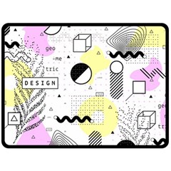 Graphic-design-geometric-background Two Sides Fleece Blanket (large) by Salman4z