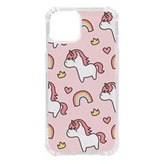 Cute-unicorn-rainbow-seamless-pattern-background Iphone 14 Tpu Uv Print Case by Salman4z