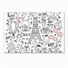 Big-collection-with-hand-drawn-objects-valentines-day Postcards 5  X 7  (pkg Of 10) by Salman4z