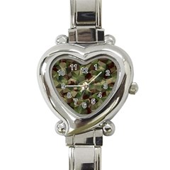 Abstract-vector-military-camouflage-background Heart Italian Charm Watch