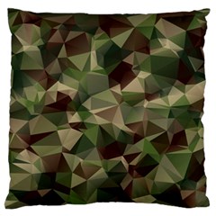 Abstract-vector-military-camouflage-background Large Premium Plush Fleece Cushion Case (two Sides) by Salman4z