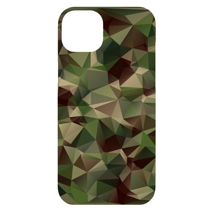 Abstract-vector-military-camouflage-background iPhone 14 Plus Black UV Print Case