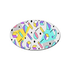 Tridimensional-pastel-shapes-background-memphis-style Sticker Oval (100 Pack) by Salman4z