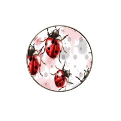 Ladybugs-pattern-texture-watercolor Hat Clip Ball Marker by Salman4z
