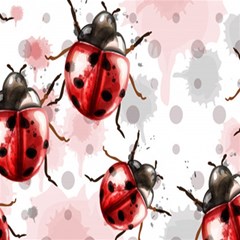 Ladybugs-pattern-texture-watercolor Play Mat (rectangle) by Salman4z