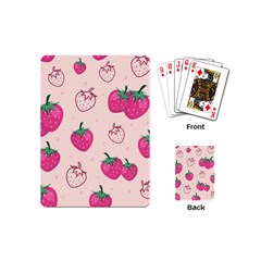 Seamless-strawberry-fruit-pattern-background Playing Cards Single Design (mini) by Salman4z