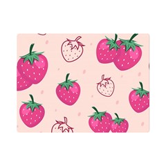 Seamless-strawberry-fruit-pattern-background Premium Plush Fleece Blanket (mini)