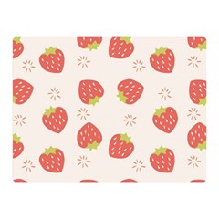 Strawberries-pattern-design Two Sides Premium Plush Fleece Blanket (mini) by Salman4z