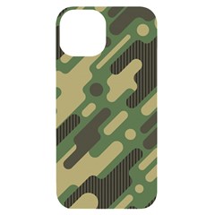 Camouflage-pattern-background Iphone 14 Black Uv Print Case by Salman4z