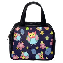Owl-stars-pattern-background Classic Handbag (one Side) by Salman4z
