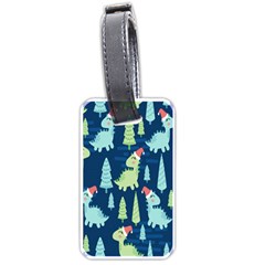 Cute Dinosaurs Animal Seamless Pattern Doodle Dino Winter Theme Luggage Tag (one Side) by pakminggu