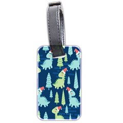 Cute Dinosaurs Animal Seamless Pattern Doodle Dino Winter Theme Luggage Tag (two Sides) by pakminggu