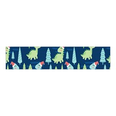 Cute Dinosaurs Animal Seamless Pattern Doodle Dino Winter Theme Velvet Scrunchie by pakminggu