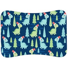 Cute Dinosaurs Animal Seamless Pattern Doodle Dino Winter Theme Velour Seat Head Rest Cushion by pakminggu