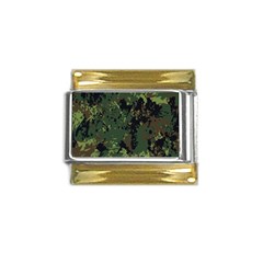 Military Background Grunge Gold Trim Italian Charm (9mm)