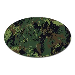 Military Background Grunge Oval Magnet