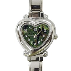 Military Background Grunge Heart Italian Charm Watch