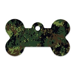Military Background Grunge Dog Tag Bone (Two Sides)