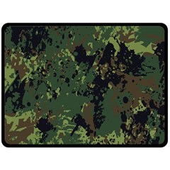 Military Background Grunge Fleece Blanket (Large)