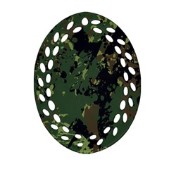 Military Background Grunge Ornament (Oval Filigree)