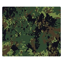 Military Background Grunge Two Sides Premium Plush Fleece Blanket (Small)