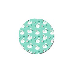 Elegant Swan Seamless Pattern Golf Ball Marker (4 Pack) by pakminggu