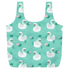 Elegant Swan Seamless Pattern Full Print Recycle Bag (xxl) by pakminggu