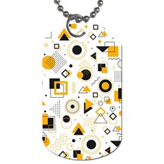 Flat Geometric Shapes Background Dog Tag (two Sides) by pakminggu