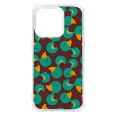 Vector Illustration Seamless Pattern With Cartoon Duck Iphone 14 Pro Tpu Uv Print Case by pakminggu