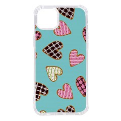 Seamless Pattern With Heart Shaped Cookies With Sugar Icing Iphone 14 Plus Tpu Uv Print Case by pakminggu