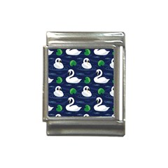 Swan Pattern Elegant Design Italian Charm (13mm) by pakminggu