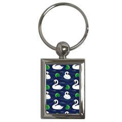 Swan Pattern Elegant Design Key Chain (rectangle) by pakminggu