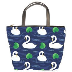 Swan Pattern Elegant Design Bucket Bag by pakminggu