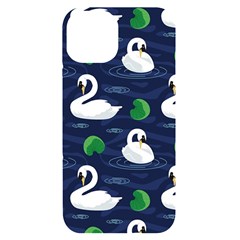 Swan Pattern Elegant Design Iphone 14 Black Uv Print Case by pakminggu