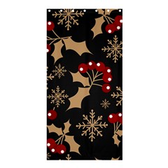 Christmas Pattern With Snowflakes Berries Shower Curtain 36  X 72  (stall)  by pakminggu