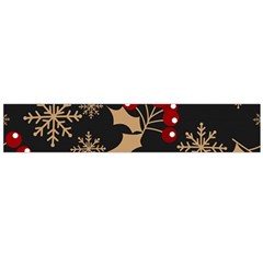 Christmas Pattern With Snowflakes Berries Large Premium Plush Fleece Scarf  by pakminggu