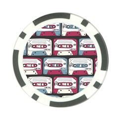 Music Symbols Rock Music Seamless Pattern Poker Chip Card Guard by pakminggu