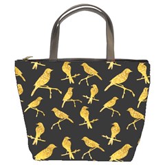 Background With Golden Birds Bucket Bag by pakminggu