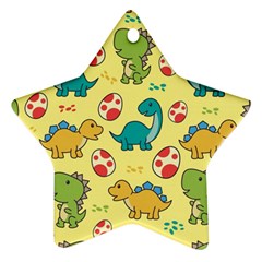 Seamless Pattern With Cute Dinosaurs Character Ornament (star) by pakminggu
