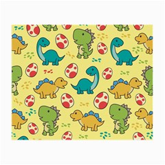 Seamless Pattern With Cute Dinosaurs Character Small Glasses Cloth by pakminggu