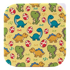 Seamless Pattern With Cute Dinosaurs Character Stacked Food Storage Container by pakminggu