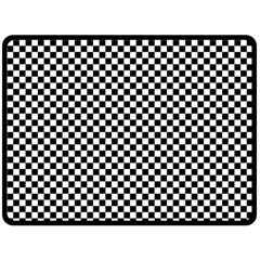 Black And White Checkerboard Background Board Checker Two Sides Fleece Blanket (large) by pakminggu