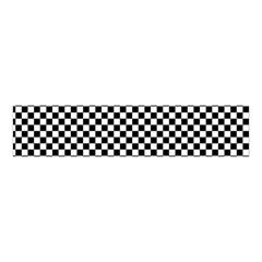 Black And White Checkerboard Background Board Checker Velvet Scrunchie by pakminggu