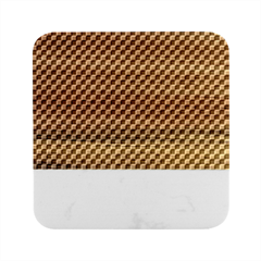 Black And White Checkerboard Background Board Checker Marble Wood Coaster (square) by pakminggu