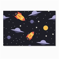 Cosmos Rockets Spaceships Ufos Postcards 5  X 7  (pkg Of 10) by pakminggu