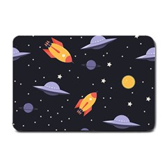 Cosmos Rockets Spaceships Ufos Small Doormat by pakminggu