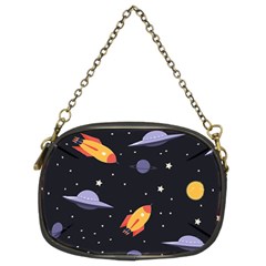 Cosmos Rockets Spaceships Ufos Chain Purse (two Sides) by pakminggu